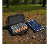 FACAIIO Sac de rangement double couche pour panneau solaire Jackery 100 W | Étui de protection portable avec poches avant pour le camping et les voyages en camping-car