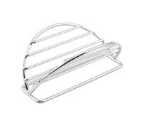 FACAIIO Support à tacos en acier inoxydable pour tacos, burritos, sandwichs, hot-dogs - Pince alimentaire multifonction avec base antidérapante - Argent