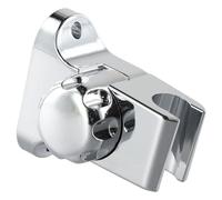 FACAIIO Support mural réglable pour pommeau de douche, support en plastique ABS chromé avec base perforée, fixation de salle de bain argent