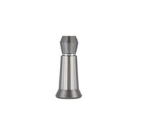 FACAIIO Tamper à expresso en aluminium de qualité supérieure avec design italien, base plate de 4,65 cm, distributeur de café moulu, presse ergonomique pour une extraction parfaite, noir (argenté)