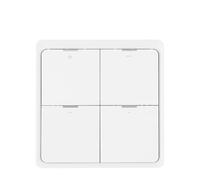 FACAIIO Télécommande sans fil pour commutateur de scène Zigbee 4 boutons | Commutateur de scène sans fil pour Zigbee 4 gangs, 12 scènes pour contrôle par application Tuya 4 interrupteurs pour Zigbee