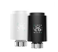 FACAIIO Thermostat de vanne de radiateur Tuya pour Zigbee, chauffage programmable TRV avec contrôle par application, 5-45°, verrouillage enfant et batterie faible