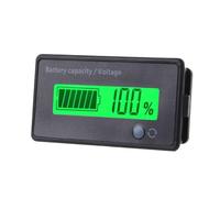 FACAIIO Voltmètre de batterie GY-6D avec écran LCD - Testeur de capacité | Phosphate de fer au lithium acide 6-63 V avec fixation à boucle Noir/vert