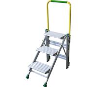 Facal Escalier pliant Plio avec barre de sécurité Aluminium 3 marches