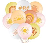 Faccito 63 Ballons Boho pour 1er Anniversaire - Décoration Fête Thème Soleil & Arc-en-Ciel, pour Baby Shower, Anniversaire Bébé ou Fête Bohème