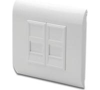 Face avant DIGITUS Keystone 2xRJ45 type français blanc pur