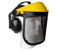 Face Shield TRUTZHOLM Jaune Avec Visière Filet Pour Coupe-Bordures