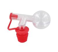 Fackelmann 004032 Doseur à alcool, boule pour dosage d'alcool, bec doseur pour bouteille, bouchon doseur 2,5 cl, Plastique, Rouge, 9 x 7 cm