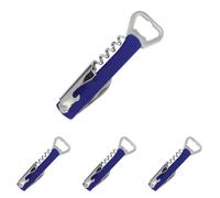 Fackelmann 00882 Tire-bouchon limonadier professionnel coloré, limonadier, tire-bouchon, tire-bouchon limonadier, décapsuleur, Acier inoxydable, Plastique, Jaune, Bleu, 13,5 x 4 cm (Lot de 4)