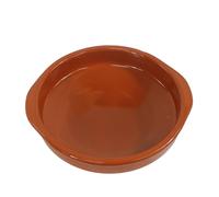 Fackelmann 1 Pot en Terre Cuite Traditionnelle Rustique en céramique, Convient pour Les cuisinières à gaz, électriques, Micro-Ondes et Four, Couleur Naturelle, diamètre 18 cm, Bord 4,5 cm. (Lot de 6)