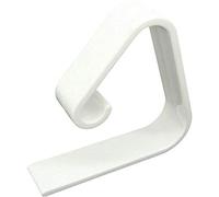 Fackelmann Pinces à nappe 14461 – Lot de 4 en plastique, ajustables, blanc/transparent, 5,5 cm