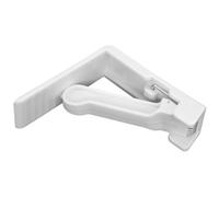 Fackelmann 14466 Lot de 4 Pinces à nappe avec ressort, pince nappe extérieure, pince nappe ajustable, Plastique, Blanc, 5,5 cm