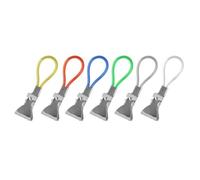Fackelmann Pinces à accrocher 16091 – Lot de 6, inox et plastique, multicolores, 5,5 cm