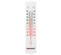 Fackelmann Thermomètre mural 16366 Tecno – Intérieur/extérieur Plastique Blanc 21 cm