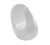 Fackelmann 20501 Lot de 6 crochets muraux adhésifs, crochet mural, crochet adhésif, crochet pour torchon de cuisine, Plastique, Blanc, 2,5 cm