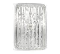 Fackelmann 24332 Lot de 5 barquettes en aluminium, barquette alu, lot de barquettes, Aluminium, Argenté, 34,5 x 23 x 2 cm