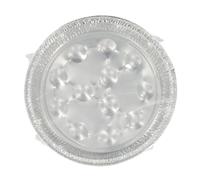 Fackelmann 2433350 Lot de 10 Plats à escargots en alu, Plat pour escargots, Aluminium, Argenté, 17,5 x 17,5 x 2,2 cm