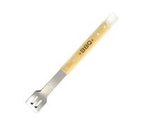 Fackelmann 25190 Pince pour barbecue, pince géante à barbecue, Bois d'hévéa, Acier inoxydable, Brun, 39 cm