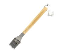 Fackelmann 25192 Brosse pour barbecue, brosse géante à barbecue, Bois, Acier inoxydable, Brun, 42 cm