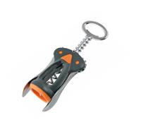 Fackelmann 25239 Soft Tire-Bouchon à Levier Métal/PP/TPR Gris/Orange/Argent 17 cm