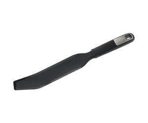 Fackelmann 25781 Spatule extra longue silicone, spatule à racler, spatule longue pour robot culinaire, racloir, Silicone, Plastique, Noir, 33 cm