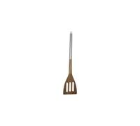 Fackelmann 30310 Spatule ajourée en bois, Bois d'acacia, Acier inoxydable, Brun, 35,5 x 7,4 x 1,5 cm