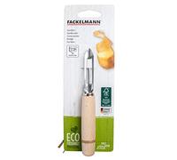 Fackelmann Éplucheur à légumes 31371 – inox, manche en bois de hêtre 15 cm