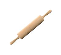 Fackelmann 31540 Rouleau patisserie en bois, rouleau à pâtisserie, accessoires cuisine, ustensiles de cuisine patisserie, rouleau à patisserie, Bois, Métal, 44,5 x 6 x 6 cm
