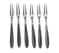Fackelmann 32131 Lot de 6 fourchettes à escargots, Fourchette, Fourchette à crustacés, Acier Inoxydable, Argenté, 12,5 cm