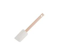 Fackelmann 32950 Maryse, spatule à pâtisserie, Bois, Brun, 25 cm, Blanc | Racle sans abîmer, Caoutchouc souple, Manche bois, 25 cm de prise en main, Pour pâtes et crèmes