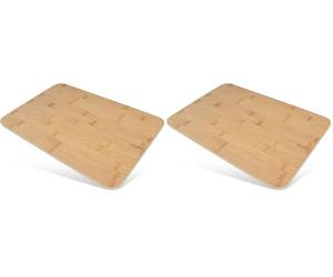 Fackelmann 37672 Planche à découper en bambou coins arrondis, planche a decouper, planche bois, planche à decouper cuisine, planche apéro, Bambou, 40 x 26 x 0,5 cm, Naturel (Lot de 2)