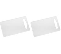 Fackelmann 39005 Planche à découper en plastique, planche à pain, planche à découper, Plastique, Transparent, 24 x 14 cm (Lot de 2)