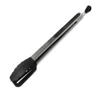 Fackelmann Pince de cuisine 40281 – pince pâtes inox 35 cm double embout plastique Noir/Argent