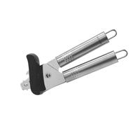 Fackelmann 40446 Ouvre boîte manuel, ouvre-boîte, ouvre conserve, ustensile de cuisine, Acier inoxydable, Argent, 20,5 x 5,5 cm