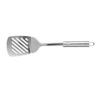 Fackelmann 40463 Spatule Ajourée avec Poignée Ovale Acier Inoxydable Argent 33 x 7,9 x 4,5 cm