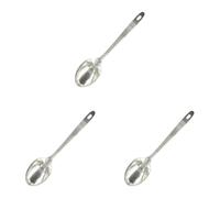 Fackelmann 40693 Cuillère à servir, louche plate, cuillère de cuisine, ustensile de cuisine, cuillère à soupe, Acier inoxydable, Argent, 31,5 x 7 cm (Lot de 3)