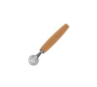 Fackelmann 40918 Roulette à pâtisserie, roulette inox pour raviolis, Bois, Acier inoxydable, 15,5 cm