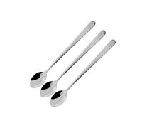 Fackelmann 41421 Lot de 3 cuillères à café, cuillère à glace, cuillère, ustensiles de cuisine, café, irish, Acier inoxydable, 20 cm, Argent