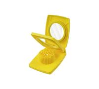Fackelmann 41897 coupe œuf 2 en 1 jaune, coupe œufs durs, gadget cuisine, coupe œufs, gadget cuisine pratique, accessoire cuisine, tranche oeuf, Plastique, Jaune, 14 x 11 x 4 cm