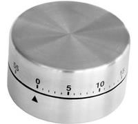 Zenker 41936 Minuteur magnétique, minuteur mécanique, minuteur de cuisine, accessoire de cuisine, acier inoxydable, 6,5 x 3,5 cm, Argent