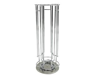 Fackelmann 42165 Porte capsule Dolce Gusto, porte dosette Dolce Gusto, Distributeur de caspule Dolce Gusto, Acier chromé, 32,6 x 12,5 cm