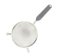 Fackelmann 42340 Passoire Tamis, Passoire, Passoire Avec Manche, Passoire De Cuisine, Tamis, Tamis De Cuisine, Acier Étamé, Plastique, Gris, Vert, 14 Cm
