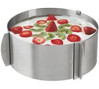 Fackelmann 43407 Cercle à pâtisserie 2 poignées 16-30 cm Inox