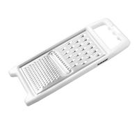 Fackelmann 45391 Râpe Rectangulaire Universelle de Cuisine - Plate en Acier Inoxydable et Plastique, Blanc, 25,8 x 11,5 x 1,2 cm