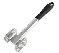 Fackelmann 45826 Attendrisseur de viande, marteau à viande, accessoire de cuisine, ustensiles de cuisine, aplatisseur de viande, aluminium, plastique, 27 cm, Noir/Argent