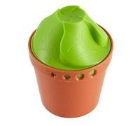 Fackelmann 47098 Nettoyeur d'herbes aromatiques avec récipient, couleur : vert/brique, quantité : 1 pièce, plastique