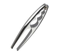 Fackelmann 48218 Casse Noix Premium, Casse-Noix, Casse Noix et crustacés, Acier Chromé, Argenté, 17,5 x 4 x 1,3 cm