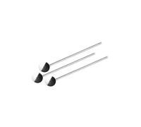 Fackelmann 48655 Lot de 3 Cuillères Paille INOX 2 en 1, Pailles Réutilisables, Agitateur pour Cocktails Smoothies Milkshakes, Ensemble de 3 pièces, Acier Inoxydable, 18 cm, Gris