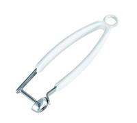 Fackelmann Dénoyauteur de cerises 49025 - acier inoxydable et plastique, blanc, 17,5 x 4,5 x 2 cm