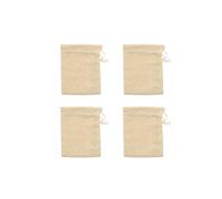 Fackelmann 49110 sachet pour thé, accessoires pour le thé, pochette tissu cordon, pochon tissu, réutilisable, coton, 10,4 x 8,2 cm